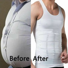 Men Slimming Body Shaper Shirt Belly Tummy Control Vest Compression Tank Top Gym