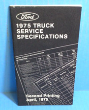 75 1975 Ford Truck Service Specifications Owners Manual