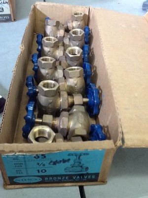 Nibco Bronze Valves Fig. NO. 65 Size 3/8 Box contains 10