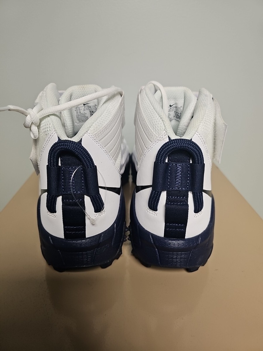 Nike Force Savage Pro 2 Shark White Navy Football Cleats  display picture 1