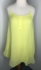 Alice + Olivia Bright Yellow Flowy Silk Mini Dress Size Small