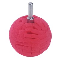 Flexipads Ø100Mm Polierball Mit Spanndorn Rot Schwamm Ball Weich Felgen Lack