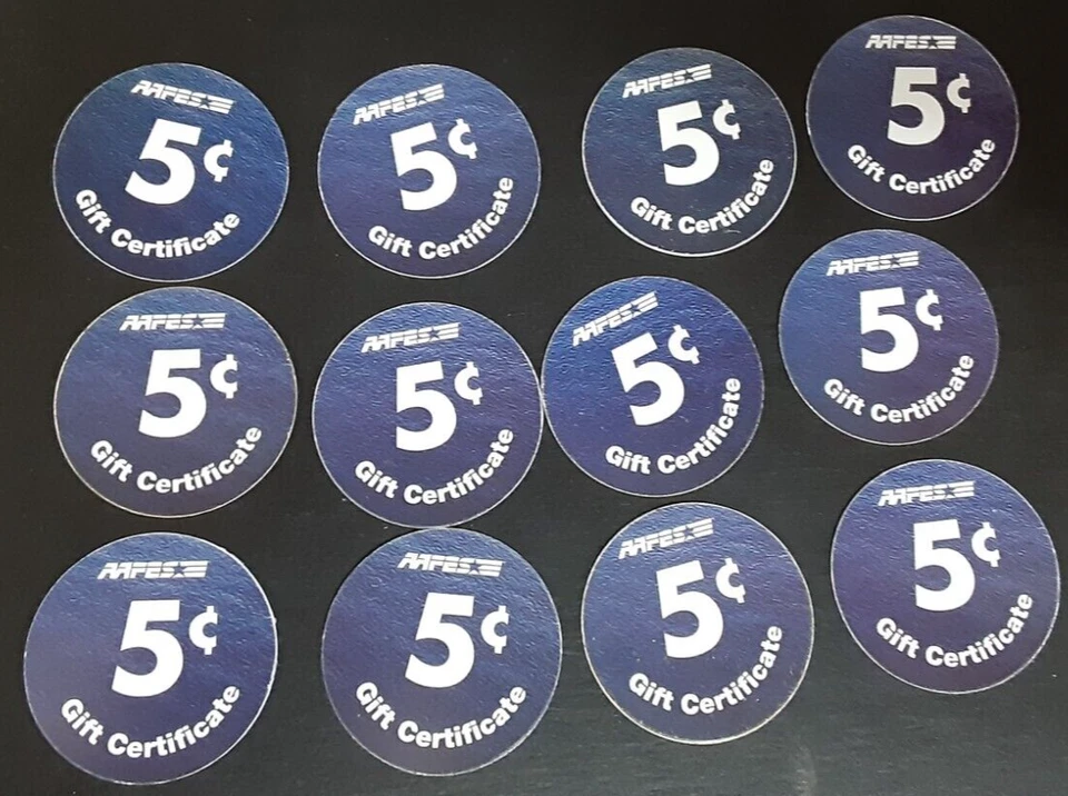 10th Print 5 Cents Set of 12  AAFES  Pogs  in  A.U.  condtion - Image 2 of 2