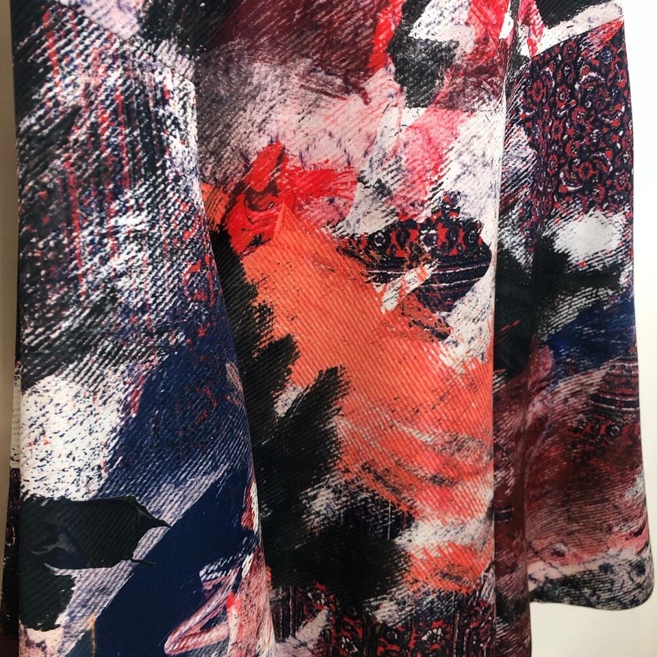 Prabal Gurung | Vestido multicolor abstracto ajustado y acampanado 6 Foto 4 de 4