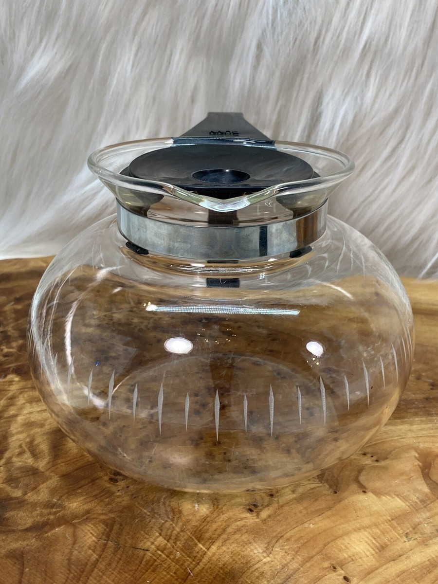 Bunn Cup Replacement Carafe Glass Coffee Pot Decanter Black Lid Handle  Used