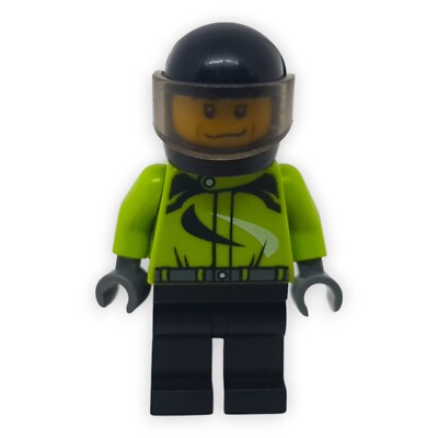 Lego Minifigur City Monster Truck Fahrer Driver 60055 cty475 Racing Suit Grün