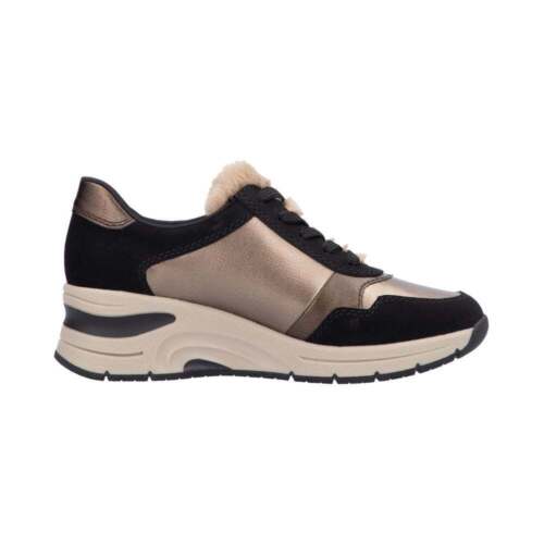 Rieker N9301-90 scarpe sportive casual donna nero bronzo cerniera/pizzo risparmio di £7 sul prezzo di acquisto - Foto 4 di 10