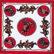 Carolina Creative Bandanna Rodeo Cowboy Red Novelty 22" x 22" Hav-A-Hank