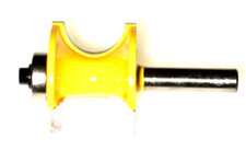 Half Round Router Bit with Bearing 6.35/8/12.7mm Shank.