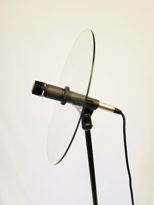 (TWO) 12'' Brass or Vocal Plastic Microphone Reflector Disc for Shure SM57 / SM58