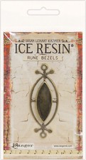 Ice Resin Rune Bezel Small Ellipse-Antique Bronze