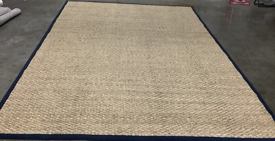 NATURAL / BLUE 9' X 12' Broken Thread Rug, Reduced Price 1172666977 NF114E-9