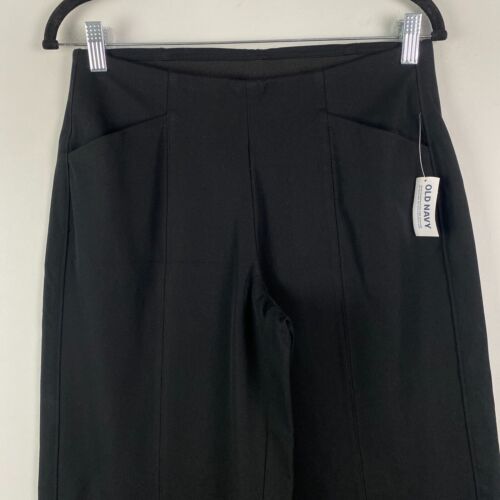 Old Navy High-Waisted Pull-On Pixie Wide-Leg Pants Size Petite M PM Black - Picture 3 of 11