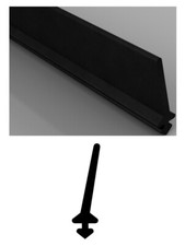 Black Lowline Stormguard 21CP089 1mtr Push in Door Threshold Gasket Seal