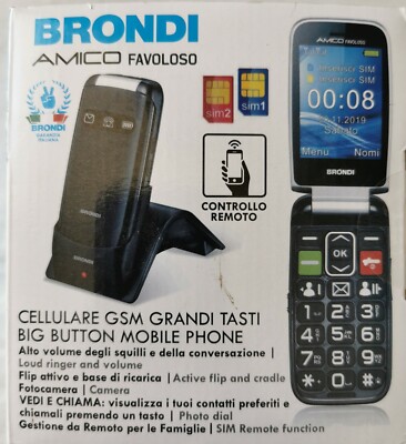 Handy Brondi Amico Favoloso Schwarz NEU & OVP