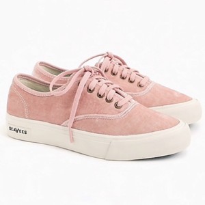 pink velvet sneakers