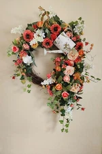 Blooming Beauty Wreath Spring Summer Flower Decor 