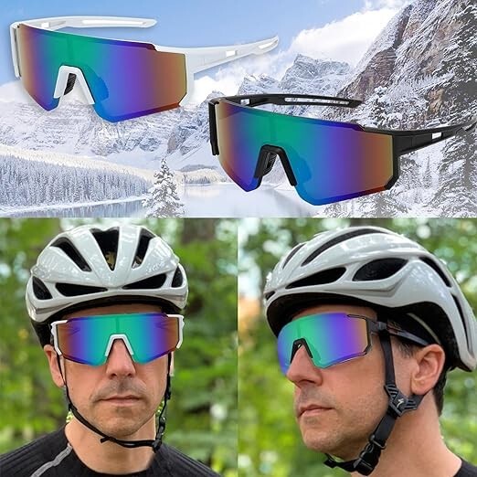 Occhiali Da Ciclismo Sportivi - Uomo/Donna, Anti-UV, Per Bici, Corsa, Guida - Foto 10