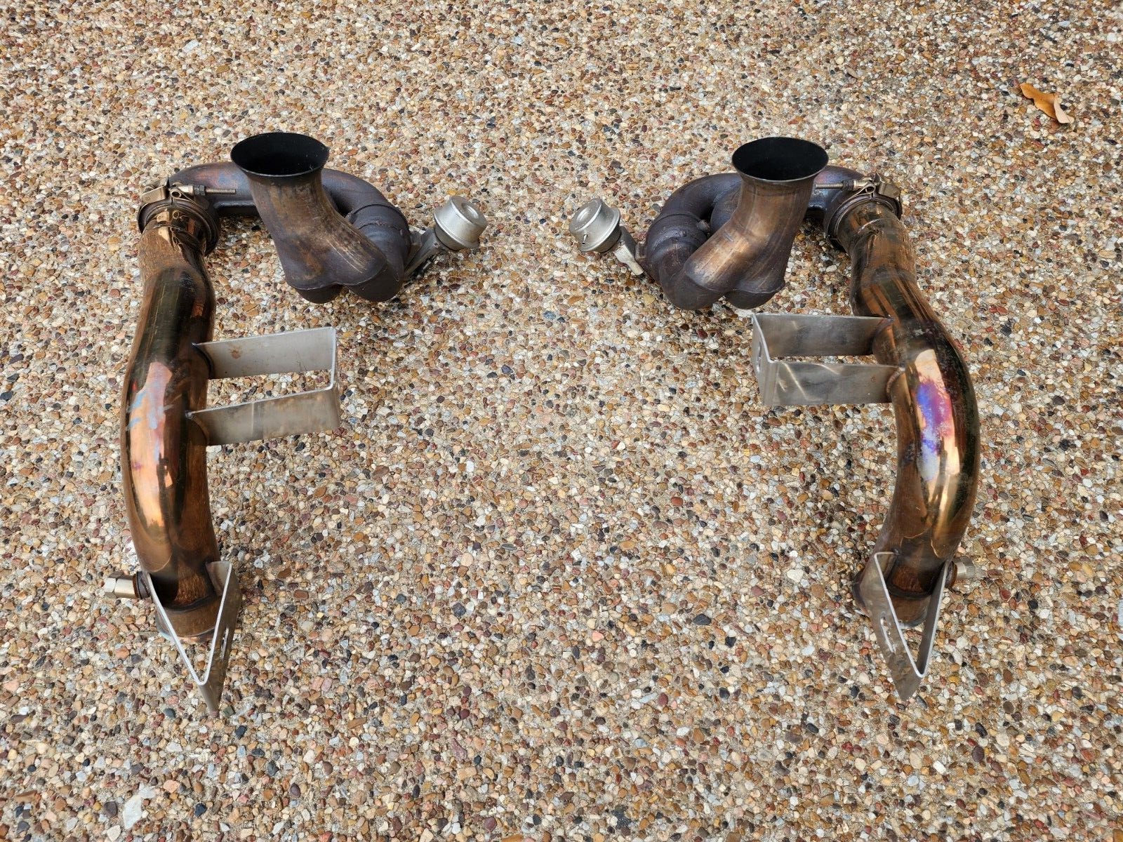 LAMBORGHINI GALLARDO OEM EXHAUST TERMINAL & FABSPEED MUFFLER BP PIPES - 2004/08
