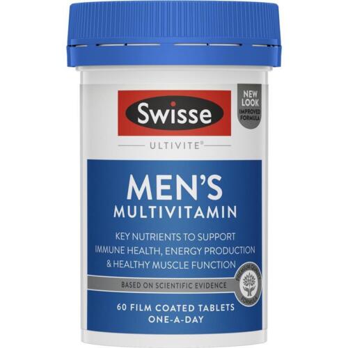 Swisse Men’s Ultivite Multivitamin Nutritional 60 Tablets - Picture 1 of 2