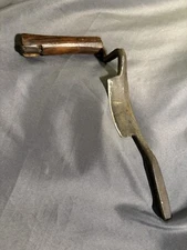 Early Antique Wood Shaver Cooper Chamfer Draw Knife Primitive Hand Wrought Tool