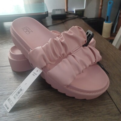 Women's  Flatform Comfort Sock Sandals NOBO Color Pink Size 7 New Whith Tags A1