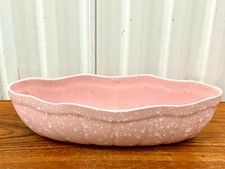 Mid Century Modern Pink With White Flecks Pottery Planter Made In USA