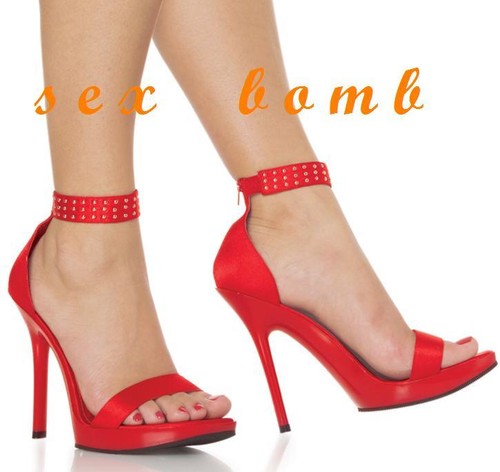 KESLEY - sandalo con plateau rosso