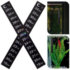 10 Pcs Traditional Stick On Digital Thermometer Strip Black Plastic Material