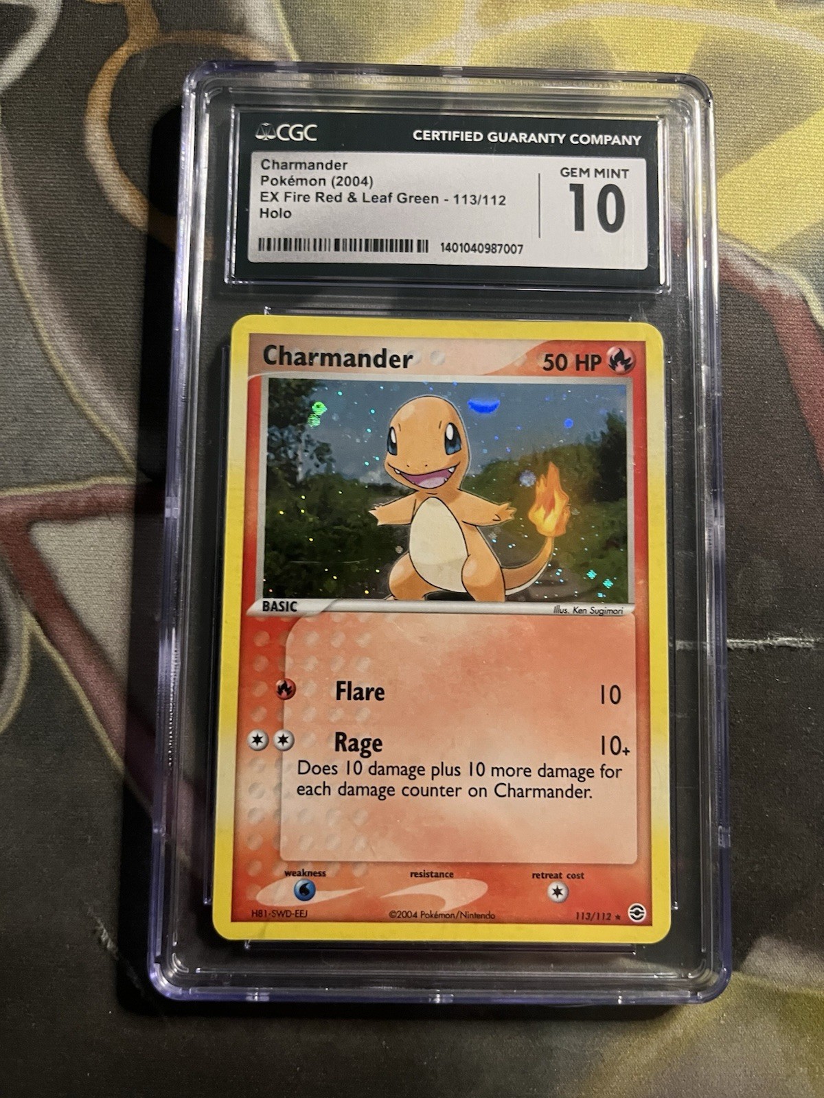 Charmander 113/112 FireRed & LeafGreen Holo CGC 10