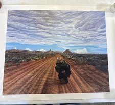 Motorcycle Print “Valley Of The Gods” By Richard St Clair 1989 26"X34"