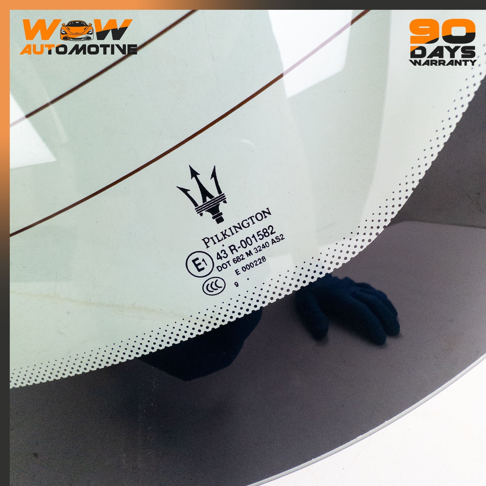 08-19 MASERATI GRANTURISMO REAR WINDSHIELD WINDOW WINDSCREEN HEATER GLASS OEM