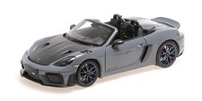 Minichamps 2024 Porsche 718 Cayman Spyder RS w Weissach Package Arctic Grey 1:18
