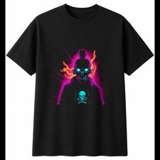 Fantasy Art Poison Bottle Neon Glow Gothic Mens T-Shirt Black 100% Cotton Dark