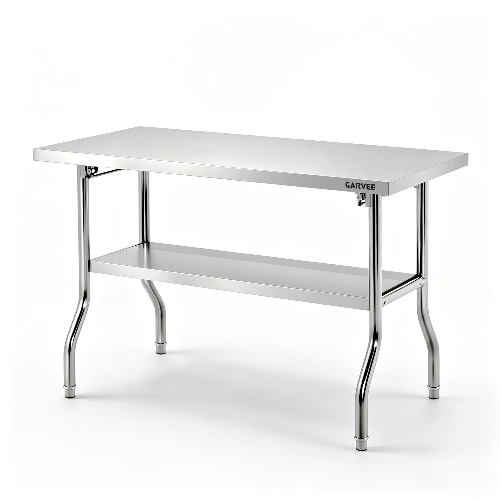 Stainless Steel Folding Work Table Commercial Kitchen Prep Table 48 x 24/30 Inch