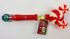 NEW Disney Parks Musical MICKEY Icon Sound Light-Up PEPPERMINT SWIRL Bubble Wand