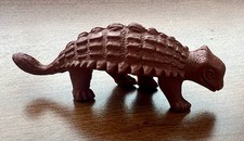 Vintage 1950s MARX Brown Ankylosaurus Dinosaur From Prehistoric Times Play Set