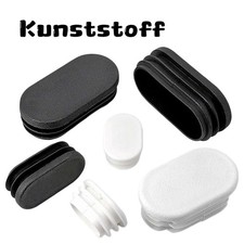 Ovale Kunststoff-Endkappen Rohreins&auml;tze, Blindstopfen, Spunde f&uuml;r Stahlrohrrohre
