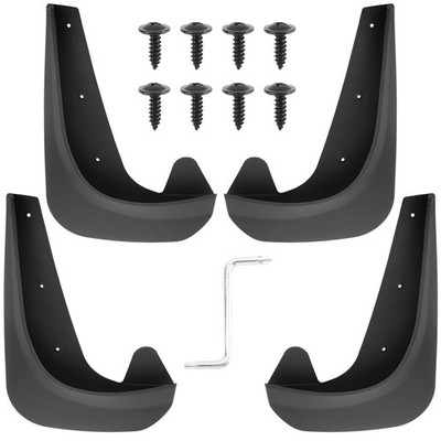 4 Piece Car Mud Flaps, Front Rear Mud Flaps Full Protection Set, Univers...
