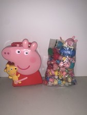 Lot of 58 Peppa Pig Toy Figures Friends, Family  Outfits Wizard w/ Case