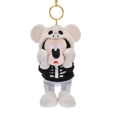 Disney Store mickey skeleton Plush Keychain Costume Disney Halloween