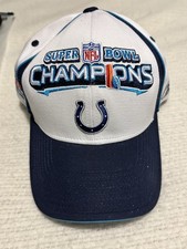 NWT Indianapolis Colts Hat Cap Strap Back White Blue Reebok Super Bowl Football
