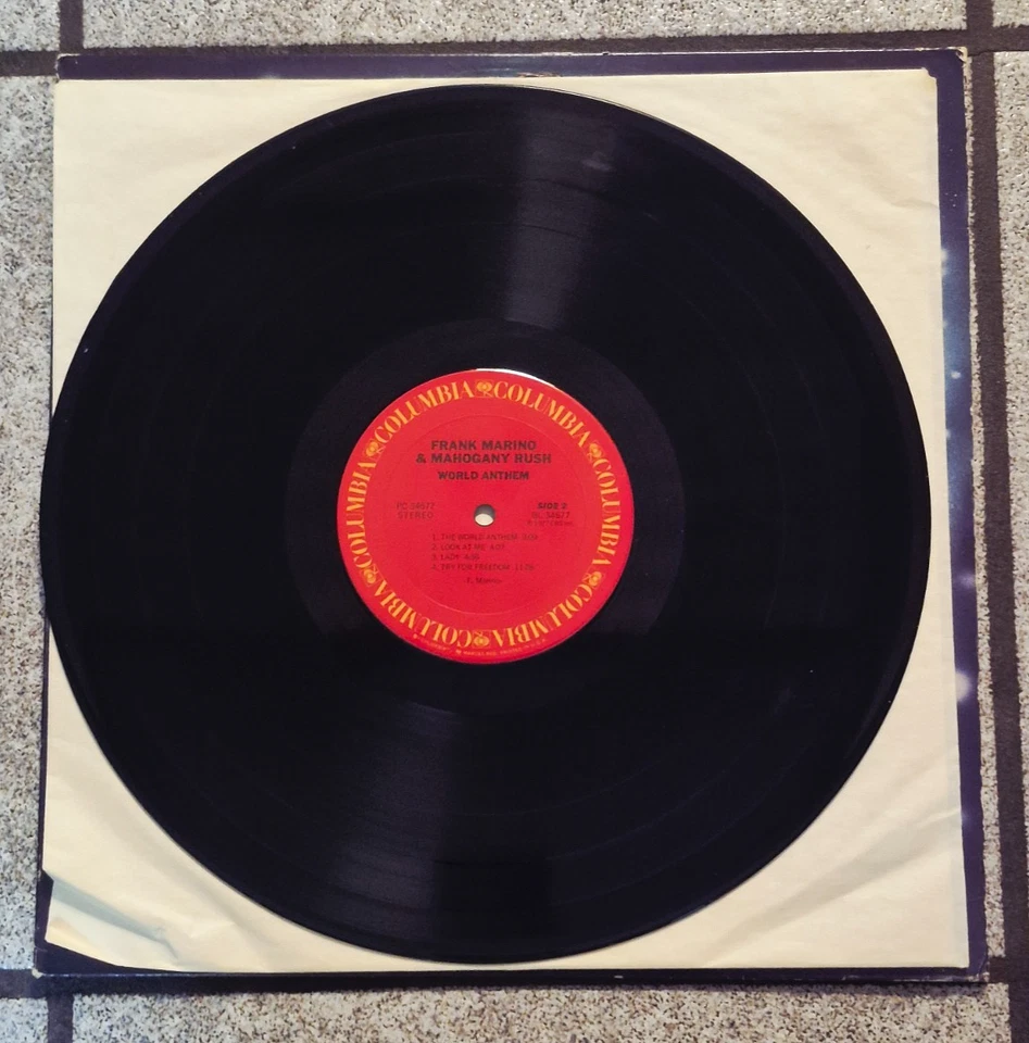 Frank Marino Mahogany Rush World Anthem Record Album Vinyl LP Original Foto 2 de 3
