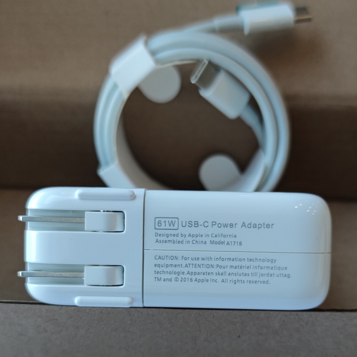 Genuine OEM 61W USB-C Power Adapter Charger For Apple MacBook PRO