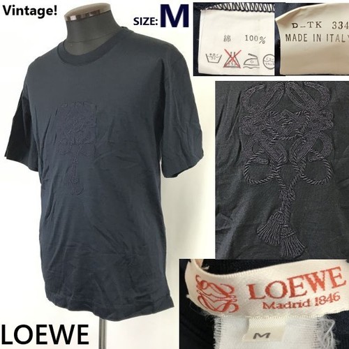 Loewe, Loewe anagram logo short sleeve tee men M dark navy vintage Japan