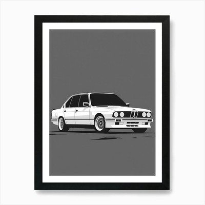 Bmw E30 Art Print Framed Wall Art Poster Canvas Print Picture