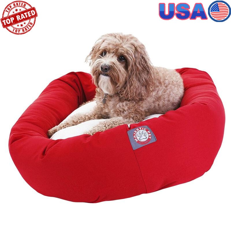 Washable Dog Bed with Waterproof Base Spine Support Durable Comfort