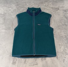 Vintage Patagonia Fleece Vest PEF Men’s Size XL Full zip Teal Purple made in USA