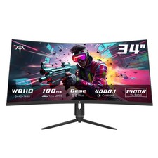 34 Inch Ultrawide Monitor, 180Hz WQHD 3440X1440 Curved Gaming Monitor, 1500R PC