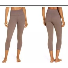 ZELLA Nordstrom Studio Lite Crop High Rise Waist Leggings Grey Sparrow Small